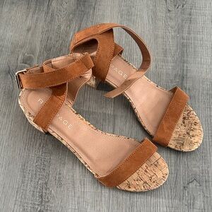 Rampage Brown Cork Sandals